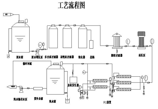 純化水設(shè)備處理工藝流程圖